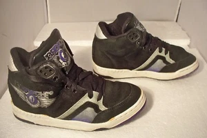 Vintage Jordache No Exit Black Suede Hi Top Sneakers Women Size 5 - Picture 1 of 15