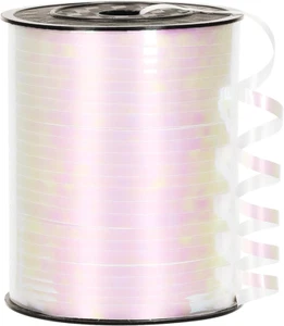 Rainbow White Ribbon,3/16 Inch X 500 Yards Iridescent White Curling Ribbon for G - Picture 1 of 6