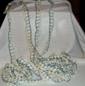 NEW :Blue/White Trim 1-1/4" X 9-3/4 yards -Wedding, Crafts, Sewing, Dolls, ETC - Picture 1 of 2