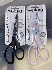 NEW Lot Of 2 Westcott Limited Edition Stainless Steel Straight Scissors 7” - Picture 1 of 3
