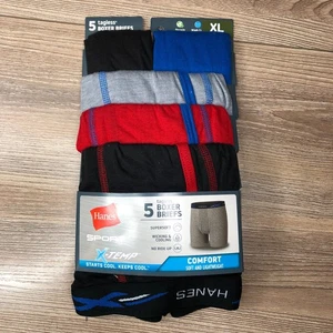 Hanes Sport X-Temp Boys Boxer Briefs 5-Pack Tagless Soft Size XL (18-20) NEW - Picture 1 of 4