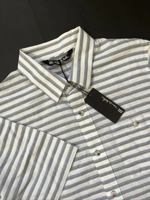 Travis Matthew Faded Stripe White Button Down Shirt Men's Sz S Finally Here New - Image 1 of 4