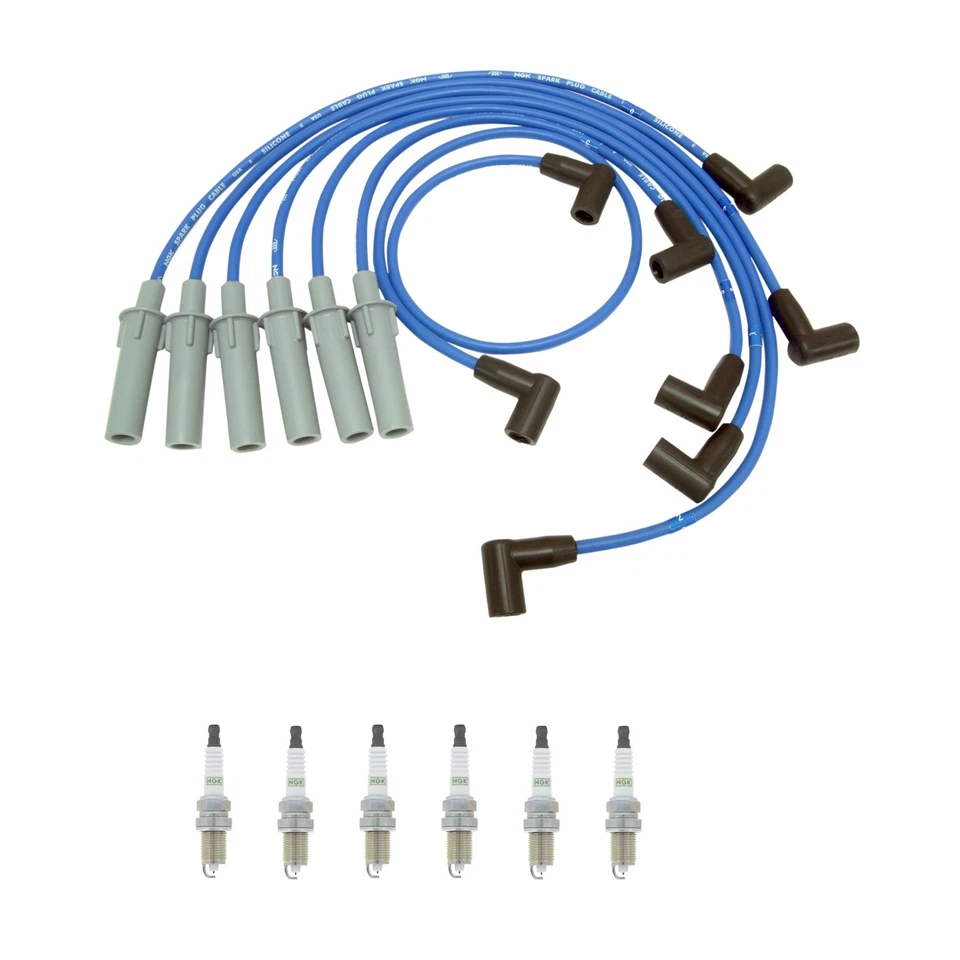 Juego de cables NGK y kit de bujías NGK 6 G-Power Platinum para Dodge Ram 1500 Van V6 Foto 1 de 1