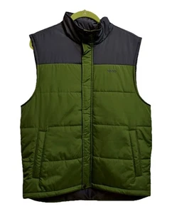 Men’s M Medium IZOD “Hunter Harvest” Puffer Vest NWTS Snaps Ext & Int Pockets - Picture 1 of 7