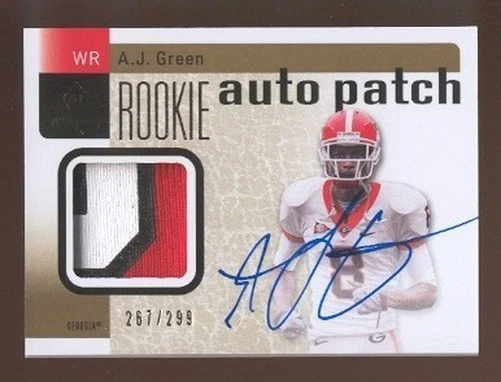 B3818- 2011 SP Authentic #203 A.J. Green Auto Jersey /299 SAMPLE PIC - Image 1 of 1
