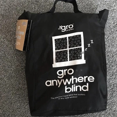 The Gro Company Gro Anywhere Blackout Blind 198 X 130cm Black With Stars Pattern - Image 1 of 4