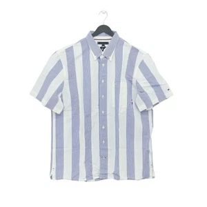 Tommy Hilfiger Men's Shirt XXL Blue Cotton with Linen Basic New with tags - Picture 1 of 5