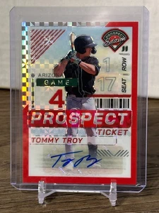2024 Panini Prospect Edition TOMMY TROY Diamondbacks RED CHECKERBOARD PRIZM /99 - Picture 1 of 2