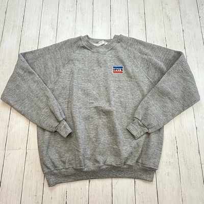 Vintage 90s Levi's Sweater Men's XL Gray Pullover Made In USA Olympics Logo - Image 1 of 4
