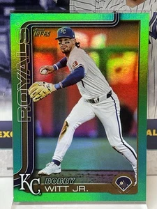 2025 TOPPS BASEBALL SERIES 1 - Bobby Witt Jr. #100 Green Rainbow Foil /99 - Picture 1 of 4
