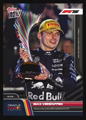 Max Verstappen Gana Las Vegas GP 2025 Fórmula 1 Topps AHORA Tarjeta 79 Preventa🔥 Foto 1 de 2