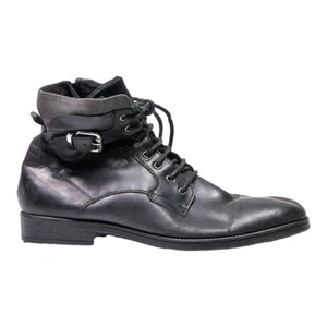 Botas con cordones GEOX de lona negra para hombre Reino Unido 11 - Imagen 1 de 6
