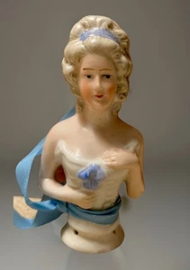 "Antigua muñeca china de porcelana de 3"" marcada Alemania 5559 - alfiletero" - Imagen 1 de 7