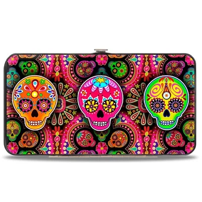Hinged Wallet Six Sugar Skulls Multi Color - Image 1 of 4