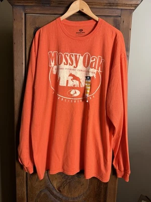 Новый с Ярлыками Mossy Oak мужчин 2XL (50-52) оранжевый L/S экипажа футболка охоты/рыбалки/сохранения - Изображение 1 из 4