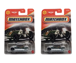 2025 Matchbox 2021 Morgan 3 Wheeler #57 Dark Green - Set of 2 - Picture 1 of 3