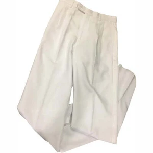Mens White Polyester Non-Adjustable Tuxedo Pants NEW - Picture 1 of 1