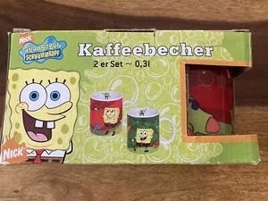 Spongebob Schwammkopf Set 2 Kinder Tasse 300 ml- 2006 Viacom - OVP Neu - Bild 1 von 5