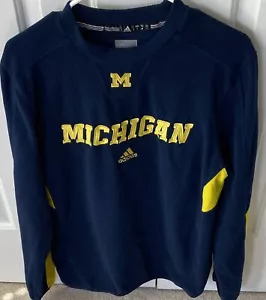 Michigan Wolverines Adidas Fleece Sweatshirt mit Rundhalsausschnitt Größe Erwachsene Small Climawarm - Bild 1 von 4