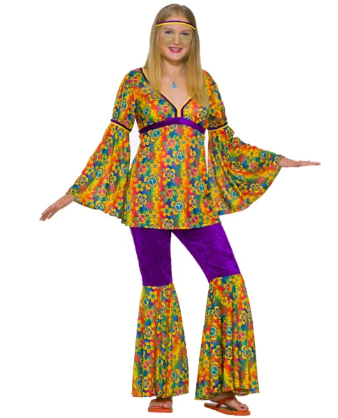 Disfraz de Halloween hippie púrpura Haze para adolescente Foto 1 de 1