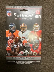 2013 NFL FATHEAD TRADEABLES DECALS UNOPENED PACK 5 DIFFERENT PLAYERS PER PACK - Picture 1 of 2