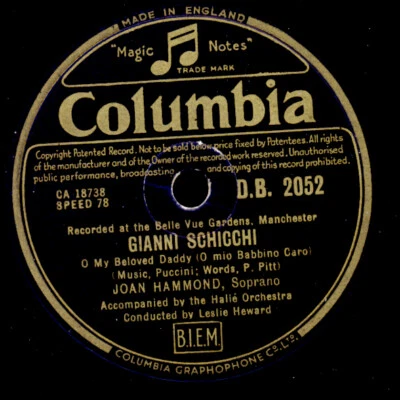 JOAN HAMMOND -Gianni Schicchi-  O mio Babbino Caro (in engl.)  78rpm S4521B - Bild 1 von 2