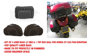 PANNIER LINER SIDE BAGS & TOP BOX BAG FOR HONDA ST 1300 PAN EUROPEAN - Picture 1 of 5