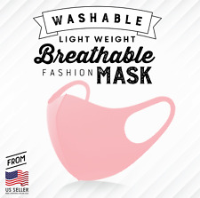 NEW 3D Unisex Face Mask Washable Reusable Breathable US Seller 5 Colors