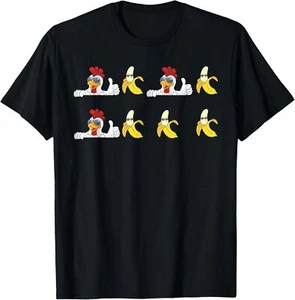 Funny Chicken Banana Song Men Women Teens Kids T-Shirt - Picture 1 of 5