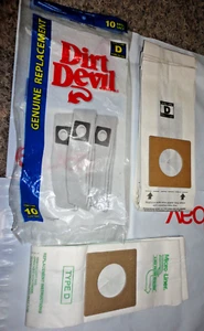 GENUINE DIRT DEVIL 8 PACK Type D VACUUM BAGS for Upright. Part 3920048001 - Picture 1 of 2
