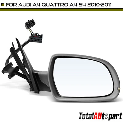 Novo espelho elétrico preto com aquecimento para Audi A4 2010-2011 A4 Quattro dianteiro direito - Imagem 1 de 4