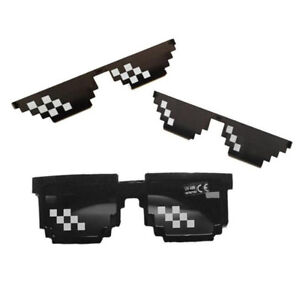Unisex Thug Life Glasses 8 Bit Pixel Deal With IT Sunglasses Brille Sonnenbrille