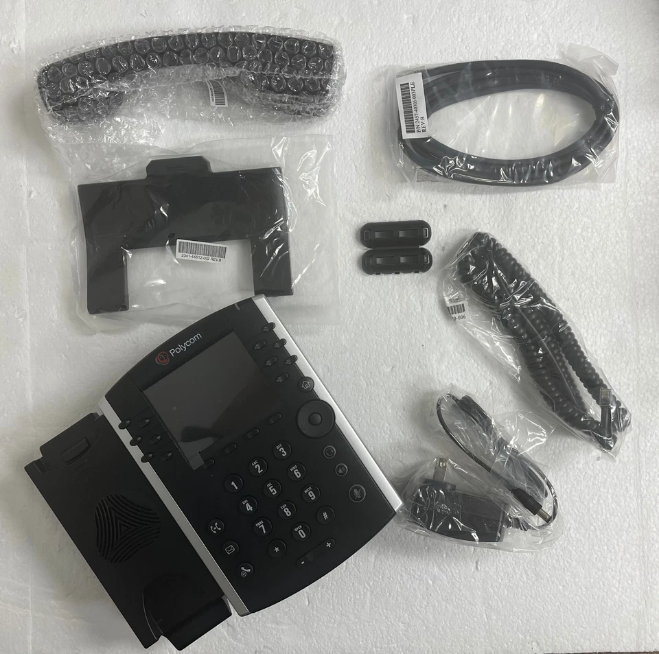 New Polycom VVx 410 VOIP Telephone Business Desk IP POE Phone - Image 1 of 3