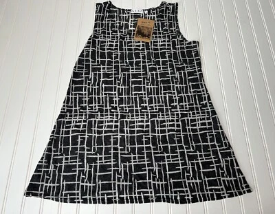 HABITAT Women Swing Tunic Tank Top Black White Small NEW 1 - Image 1 of 3