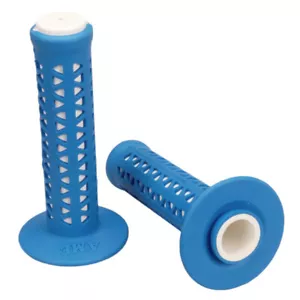 AME old school BMX Unitron bicycle grips - MAUI BLUE over WHITE - Picture 1 of 1