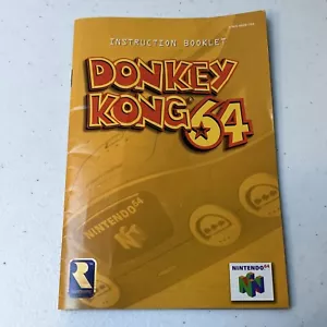 Donkey Kong 64 Nintendo 64 N64 Manual de instrucciones Folleto solo 1999 Original - Imagen 1 de 6