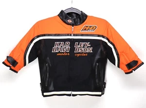 Harley Davidson Racing Jacket Youth Size 4 Kids Black Leather HD Motorcycles - Picture 1 of 20