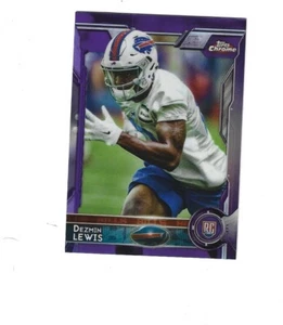 2015 Topps Chrome Purple Refractors #126 Dezmin Lewis RC  BUFFALO BILLS - Picture 1 of 1