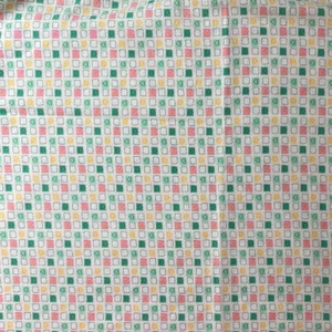 Vintage 1996 Hearts and Boxes Pastel Cotton Fabric - BY THE YARD - Picture 1 of 3
