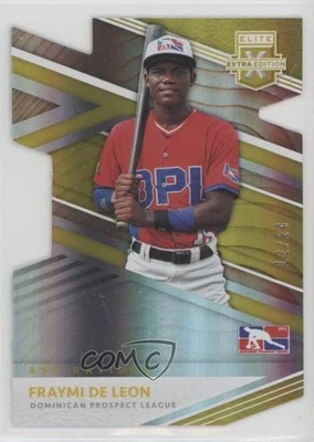 2020 Panini Elite Extra Edition Aspirations Gold Die-Cut /24 Fraymi De Leon #174 - Image 1 of 2