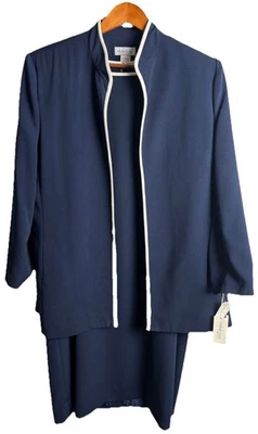 Vintage Women’s Henry Lee 18 Dress Suit USA NWT Blue Business Church Wedding - Image 1 of 4