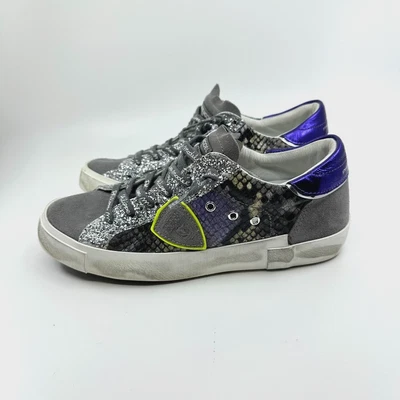 Philippe модель Paris PRSX низкий кроссовок в Animalier Phy фиолетовый размер 37 дизайнер - Изображение 1 из 4