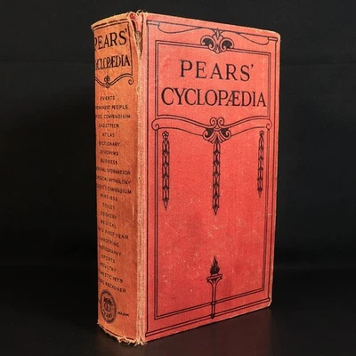 1932 Pears' Cyclopaedia 42nd Edition Antique British Reference Book Flags Maps - Image 1 of 4