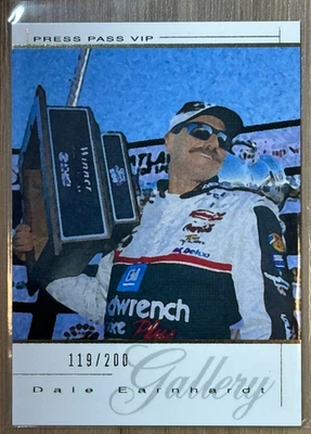 "Rare" Dale Earnhardt 2004 Press Pass VIP Gallery Gold Card #DEG33 119/200 - Image 1 of 2