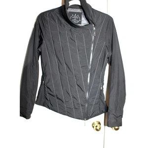Prana Black Assymetric Zip Front Light Jacket sz XS - Picture 1 of 3