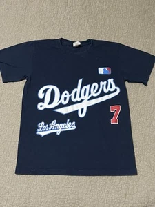 PERFECT LA Los Angeles Dodgers #7 Baseball Trikot Shirt Größe Jugend marineblau MLB - Bild 1 von 7