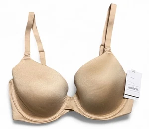 NWT Auden Nursing Lightly Lined Full Coverage T-Shirt Bra Beige Underwire 32D - Picture 1 of 4