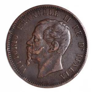 REGNO D'ITALIA Vittorio Emanuele II 10 Centesimi 1866-M Milano - Picture 1 of 2