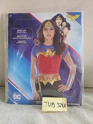 Wonder Woman Adult 6 Piece Costume Adult S/M Fits Up to Size 8 NEW - Image 1 of 4