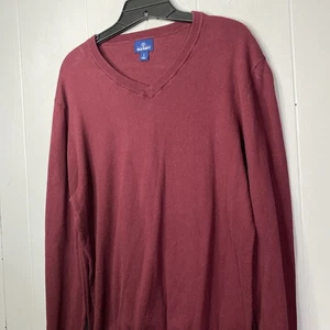 Old Navy Mens V Neck Sweater Medium M Maroon Red Y2K - Picture 1 of 5